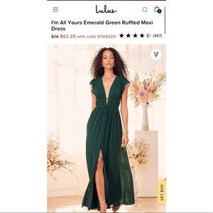 I’m All Yours Emerald Green Lulus Dress